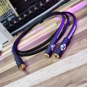 1 Cabo Y P2 macho x 2 P2 Fêmea Estéreo Premium